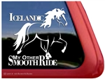 Icelandic Horse Trailer Window Decal