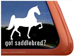 Saddlebred Horse Trailer Window Decal