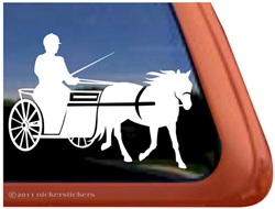 Horse Driving Horse Trailer Window Decal
