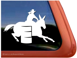 Mule Barrel Racer Window Decal