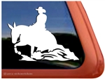 Custom Reining Mule Trailer Car Truck RV Window Decal Sticker