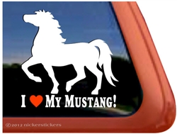 Mustang Horse Trailer Window Decal