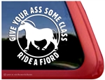 Norwegian  Fjord Horse Trailer Car Truck RV Window Decal Sticker