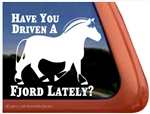 Fjord Horse Trailer Window Decal