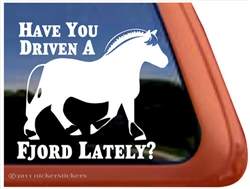 Fjord Horse Trailer Window Decal