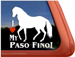 Paso Fino Horse Trailer Window Decal