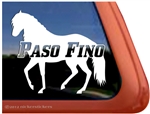 Paso Fino Horse Trailer Window Decal