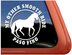 Paso Fino Horse Trailer Window Decal