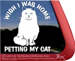 Longhaired Cat  iPad Car Truck Window Decal Sticker