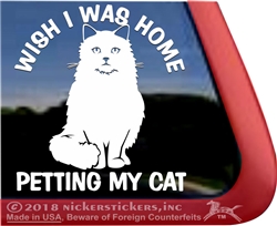 Longhaired Cat  iPad Car Truck Window Decal Sticker