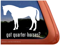 Quarter Horse Trailer Window Decal