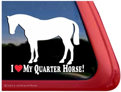 Quarter Horse Trailer Window Decal