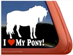 Shetland Pony Horse Trailer Window Decal