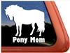 Shetland Pony Horse Trailer Window Decal