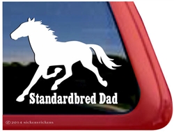 Standardbred Dad Horse Trailer Car Truck RV Window Decal Sticker