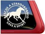 Standardbred Rescue Horse Trailer Car Truck RV Window Decal Sticker