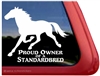 Proud Owner of a Standardbred Horse Trailer Car Truck RV Window Decal Sticker