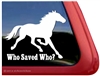 Standardbred Rescue Horse Trailer Car Truck RV Window Decal Sticker