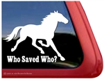 Standardbred Rescue Horse Trailer Car Truck RV Window Decal Sticker
