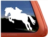 Draft Jumping Horse Trailer Window Decal