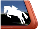 Draft Jumping Horse Trailer Window Decal