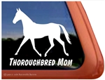 Thoroughbred Mom Horse Trailer Car Truck RV Window Decal Sticker
