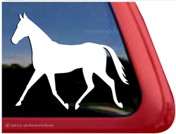 Custom Thoroughbred Horse Trailer Car Truck RV Window Decal Sticker
