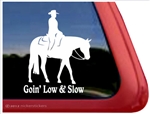 Western Pleasure Horse Trailer Window Decal