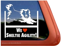 Sheltie Agility Dog Window Decal