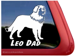 Leo Dad Leonberger Dog iPad Car Truck Window Decal Sticker