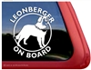 Leonberger on Board Dog iPad Car Truck Window Decal Sticker
