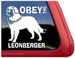Obey the Leonberger Dog iPad Car Truck Window Decal Sticker