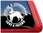 Leonberger Resuce Dog iPad Car Truck Window Decal Sticker