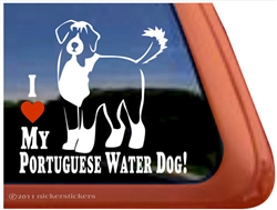 Portuguese Water Dog Window Decal