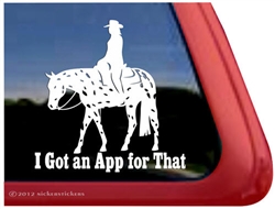 Appaloosa Hunter Under Saddle Horse Trailer Window Decal