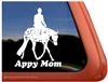 Appaloosa Hunter Under Saddle Horse Trailer Window Decal