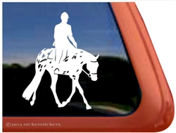 Appaloosa Hunter Under Saddle Horse Trailer Window Decal