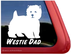 West Highland White Terrier Car Window iPad Decal Sticker