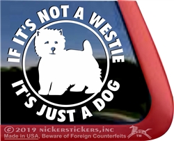 West Highland White Terrier Rescue Car Window iPad Decal Sticker