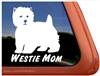 Westie Mom West Highland White Terrier Agility Dog Car Window iPad Decal Sticker