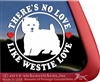 West Highland White Terrier Rescue Car Window iPad Decal Sticker