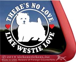 West Highland White Terrier Rescue Car Window iPad Decal Sticker