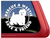 West Highland White Terrier Rescue Car Window iPad Decal Sticker