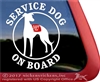 Whippet Service Dog Car Truck Window Decal Sticker