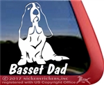 Basset Hound Dog Car Truck RV Window Decal Sticker