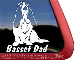 Basset Hound Dog Car Truck RV Window Decal Sticker