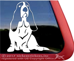 Custom Basset Hound Vinyl Dog Car Truck RV Window Decal Sticker