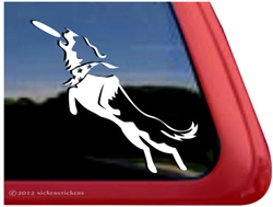 Custom Border Collie Frisbee Disc Dog iPad Car Truck Window Decal Sticker