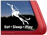 Border Collie Disc Dog Window Decal