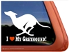 I Love My Greyhound Dog iPad Car Truck RV Window Decal Sticker